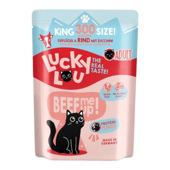300g Lucky Lou Adult Szárnyas & marha nedves macskatáp kép