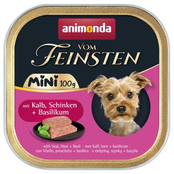 32x100g animonda vom Feinsten Adult Mini Borjú, sonka & bazsalikom nedves kutyatáp kép