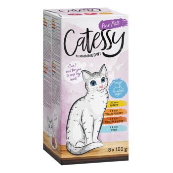 32x100g Catessy finom pástétom 1. vegyes csomag nedves macskatáp
