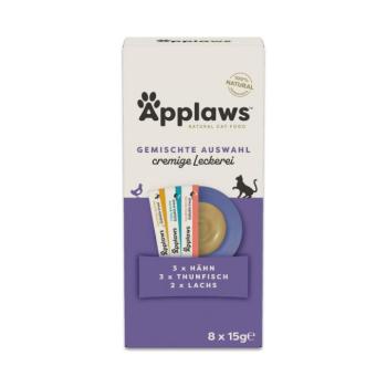 32x15g Applaws mix csomag (3 féle) krémes finomság gazdaságos csomag, macska snack kép