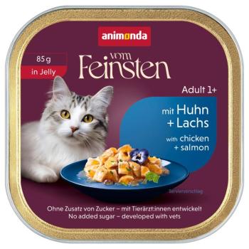 32x85g animonda vom Feinsten Adult csirke & lazac aszpikban nedves macskatáp kép