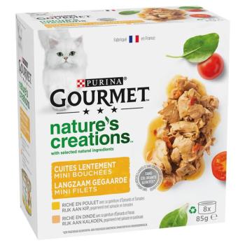 32x85g Gourmet Nature"s Creations csirke & pulyka nedves macskatáp 3+1 ingyen kép