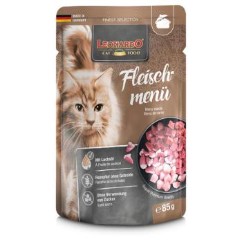 32x85g Leonardo Finest Selection Húsmenü tasakos nedves macskatáp kép
