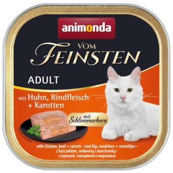 36x100g animonda vom Feinsten Adult ízletes töltelékkel nedves macskatáp-Csirke, marhahús & sárgarépa kép