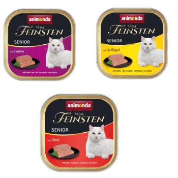 36x100g animonda vom Feinsten Senior nedves macskatáp vegyes csomagban 3 fajtával kép