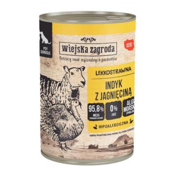 36x400g Wiejska Zagroda Dog Pulyka & bárány nedves kutyatáp kép