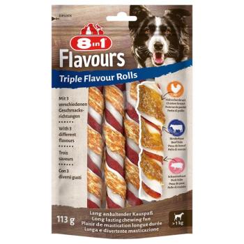 3db 8in1 Triple Flavour Rolls rágórudak kutyasnack kép