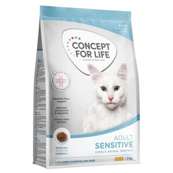 3kg Concept for Life Sensitive Cats száraz macskatáp új receptúrával