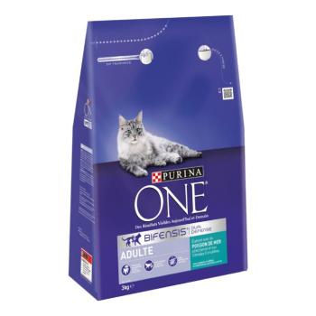 3kg Felnőtt tengeri hal teljes kiőrlésű PURINA ONE - Száraz macskaeledel kép
