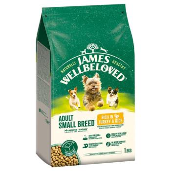 3x1,5kg James Wellbeloved Adult Small Breed Dog Hypoallergenic pulyka & rizs száraz kutyatáp kép