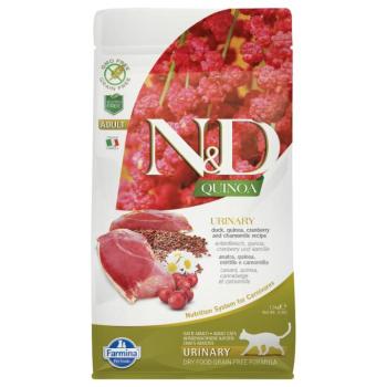 3x1,5kg N&D Quinoa Urinary Adult kacsa, quinoa, vörösáfonya & kamilla száraz macskatáp kép