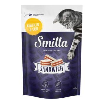 3x100g Smilla Sandwich csirke & tőkehal étrend-kiegészítő eledel macskáknak kép