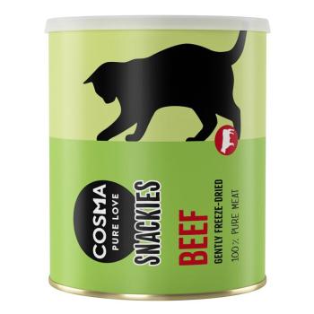 3x130g Cosma Snackies maxi tubus marha macskasnack csomagban kép