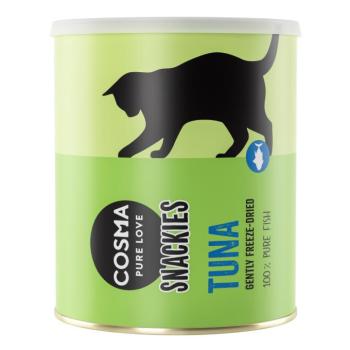 3x150g Cosma Snackies maxi tubus tonhal macskasnack csomagban kép