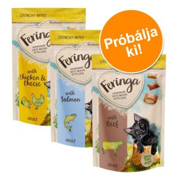 3x30g Feringa Crunchy Bites macskasnack próbacsomag 3 fajtával- lazac + joghurt + csirke & sajt kép