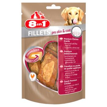 3x80g 8in1 Pro Skin & Coat csirkemellfilé, kutyasnack kép