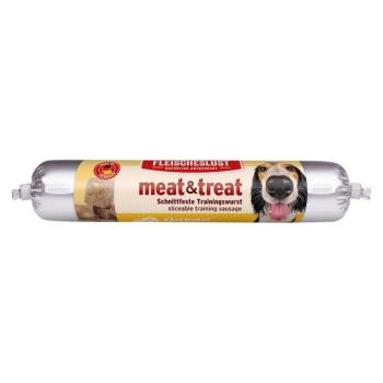3x80g Fleischeslust meat & treat tréning Sajtos kutyaszalámi kutyasnack kép