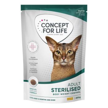 400g Concept for Life Streilised Cat csirke száraz macskatáp javított receptúrával kép