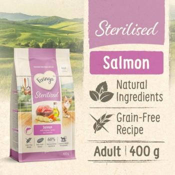 400g Feringa Adult Sterilised lazac száraz macskatáp kép