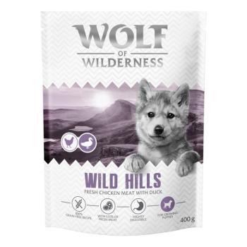 400g Little Wolf of Wilderness Junior 'Wild Hills' kacsa - gabonamentes száraz kutyatáp kép