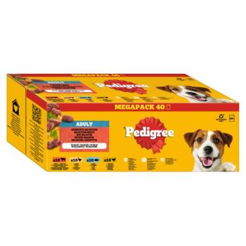 40x100g Pedigree frissentartó tasakok nedves kutyatáp - Vegyes Selektion aszpikban (4 fajta) kép