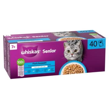 40x85g Whiskas 7+ Senior halválogatás aszpikban nedves macskatáp kép