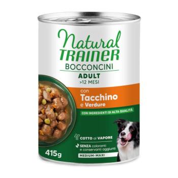 415g Natural Trainer Bocconcini Adult Medium & Maxi Chunks nedves kutyatáp - Pulyka kép