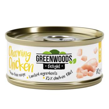 48x70g Greenwoods Delight csirkefilé nedves macskaeledel kép