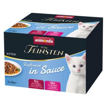 48x85 g animonda vom Feinsten Kitten Raffinesse szószban nedves macskatáp mix kép