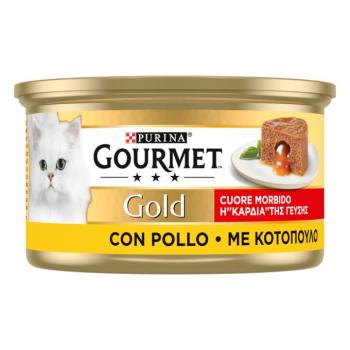 48x85g Gourmet Gold Melting Heart csirke nedves macskatáp kép