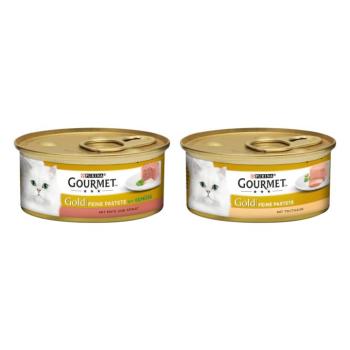 48x85g Gourmet Gold Paté nedves macskatáp vegyes csomagban kép