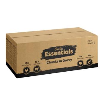 48x85g Smilla Essentials tasakos falatok szószban nedves macskatáp kép