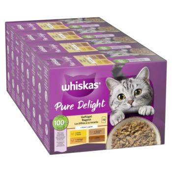 48x85g Whiskas 1+ Adult PURE DELIGHT szárnyasragu aszpikban nedves macskatáp kép