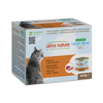 4x50g Almo Nature HFC Natural Light Csirke & tonhal nedves macskatáp kép