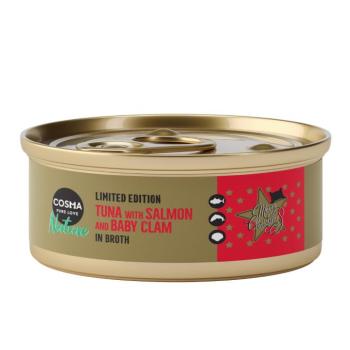 4x50g Cosma Nature tonhal, lazac & bébikagyló étrend-kiegészítő eledel macskáknak kép