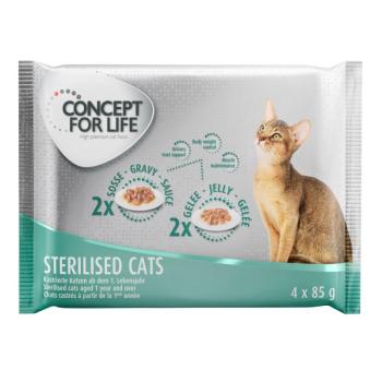 4x85g Concept for Life nedves macskatáp mix-Sterilised kép