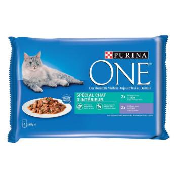 4x85g PURINA ONE Indoor nedves macskatáp vegyesen kép
