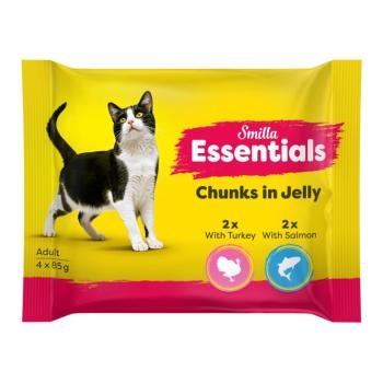 4x85g Smilla Essentials tasakos falatok aszpikban nedves macskatáp kép