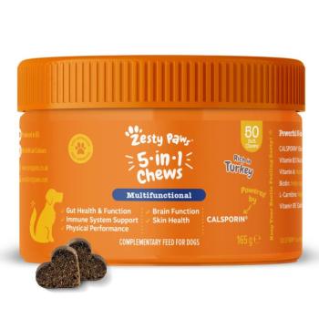 50db Zesty Paws 5-in-1 Chews pulyka étrend-kiegészítő eledel kutyáknak kép