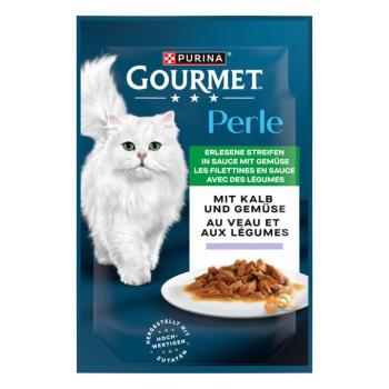 52x85g Gourmet Perle borjú & zöldség nedves macskatáp kép