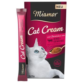 55x15g Miamor Cat Cream marha + zöldség macskasnack kép