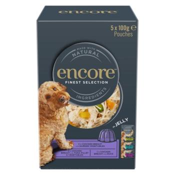 5x100g Encore aszpikban tasakos nedves kutyatáp mix Finom válogatás kép