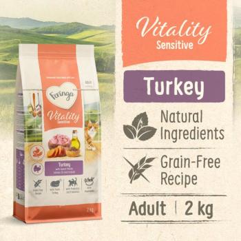 5x2kg Feringa Vitality Sensitive pulyka száraz macskatáp