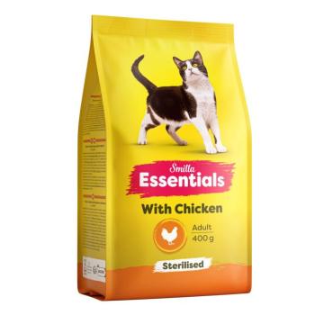 5x400g Smilla Essentials Adult Sterilised csirke száraz macskatáp kép