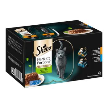 64x37,5g Sheba Perfect Portions pulyka & tonhal szószban nedves macskatáp kép