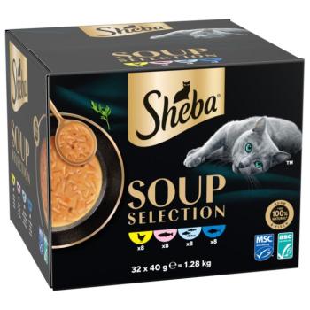 64x40g Sheba Soup válogatás étrend-kiegészítő eledel macskáknak kép