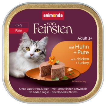 64x85g animonda vom Feinsten Adult csirke & pulyka pástétom nedves macskatáp kép