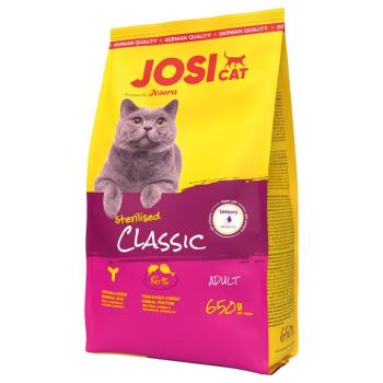 650g JosiCat Sterilised Classic lazac száraz macskatáp kép