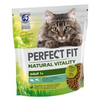 650g Perfect Fit Natural Vitality Adult 1+ lazac & fehér hal száraz macskatáp kép