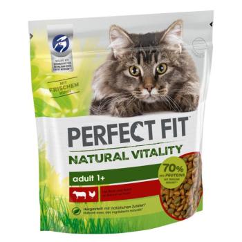 650g Perfect Fit Natural Vitality Adult 1+ marha & csirke száraz macskatáp kép